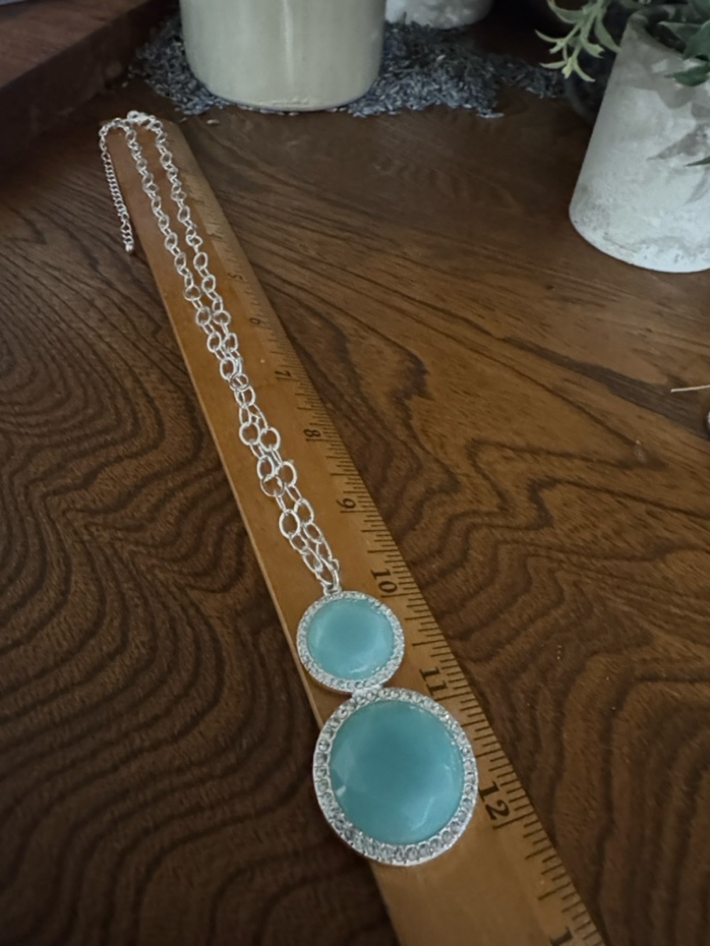 Avon SAQ Elegant Silver and Blue-Teal Jewelry Set like new - Picture 3 of 5